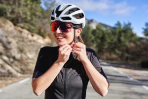 Cyclist in sunglasses