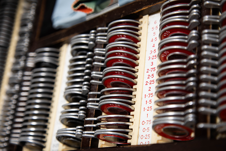 Set of lenses for testing eyes
