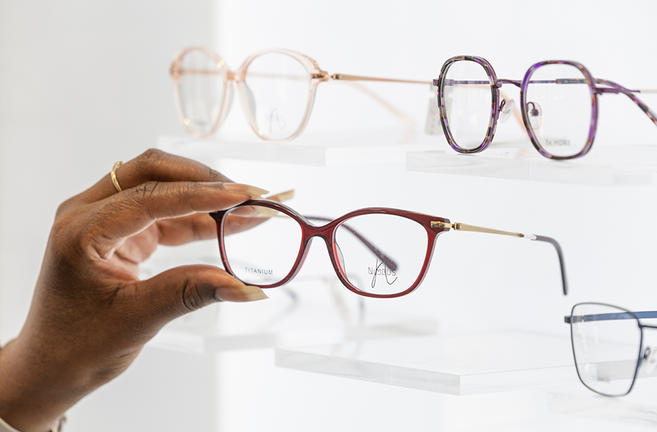 Hand picking glasses