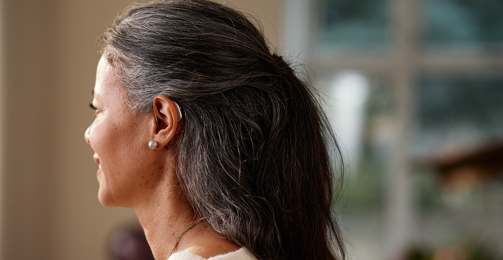 Woman with Hearing Aid