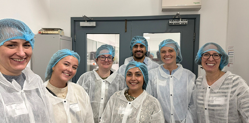 People visiting a factory